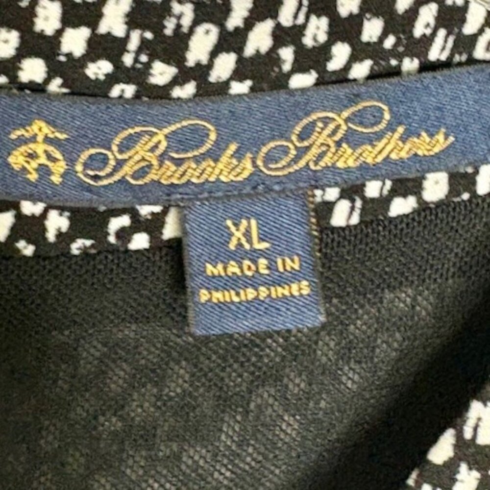 Brooks Brothers Long Sleeved V-Neck Dress Geo Print - Black/White - XL - Picture 9 of 11